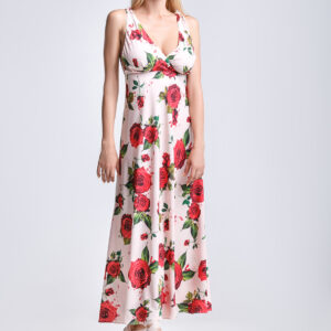 платье в пол с открытой спиной